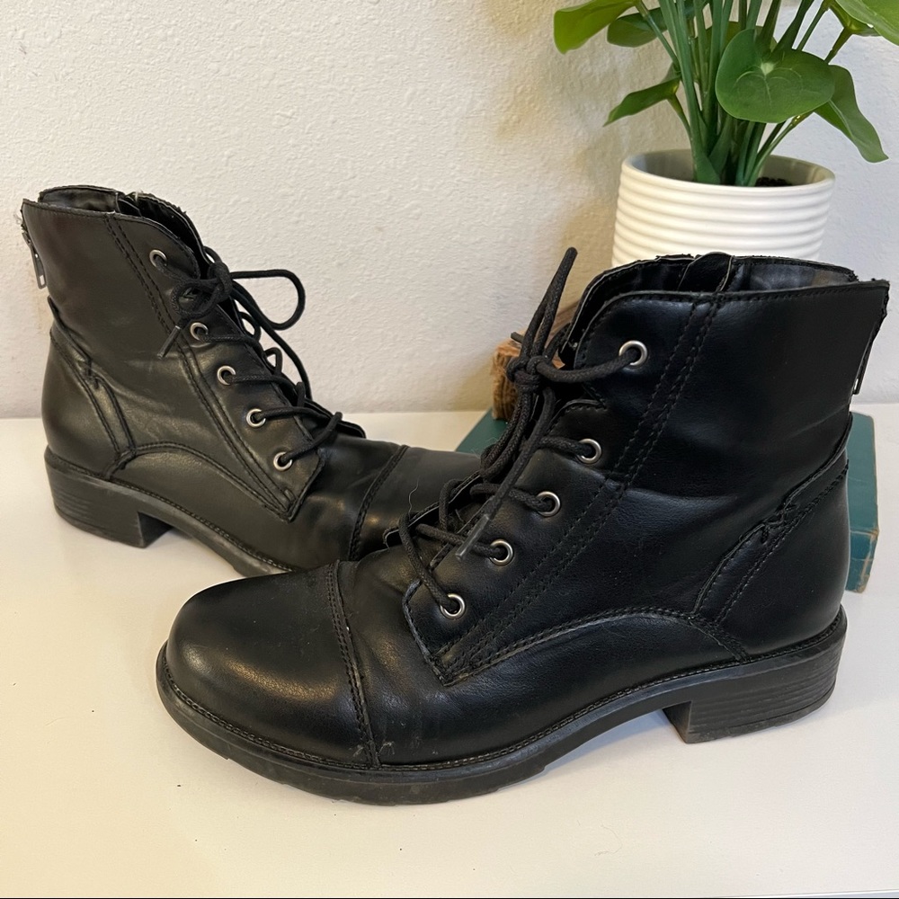 Madden Girl Ankle Combat Boot Black